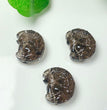 Natural Icy Obsidian Fox on Moon Jewelry Charms Beads Pendants