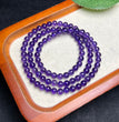 Natural High Quality Deep Amethyst 3-Twist Bracelets