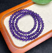 Natural High Quality Deep Amethyst 3-Twist Bracelets