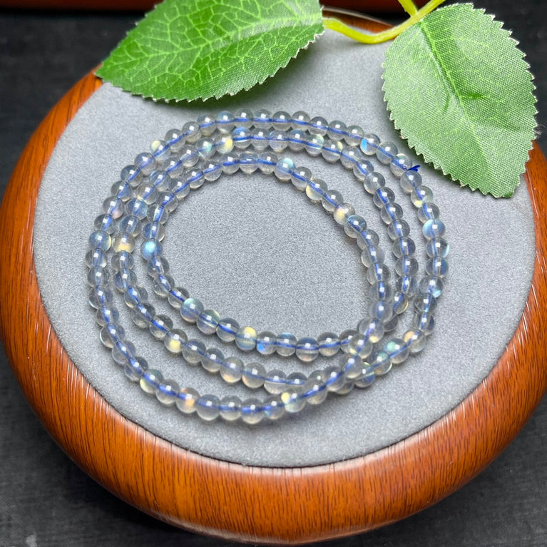 Natural High Quality Labradorite Grey Moonstone 3-Twist Bracelets