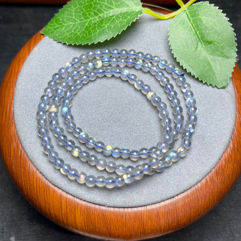 Natural High Quality Labradorite Grey Moonstone 3-Twist Bracelets