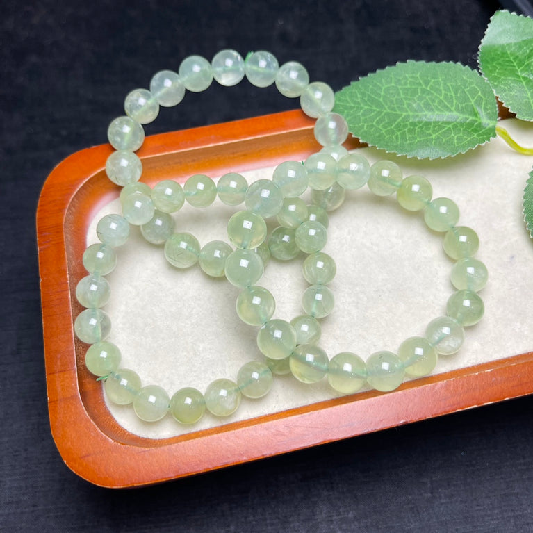 Natural High Quality Prehnite Bracelets