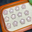 Natural Rose Quartz Mini Stars Drilled Beads Charm