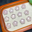 Natural Rose Quartz Mini Stars Drilled Beads Charm