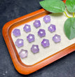 Natural Lavender Amethyst Mini Stars Drilled Beads Charm