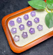 Natural Lavender Amethyst Mini Stars Drilled Beads Charm