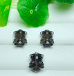 Natural Icy Obsidian Angel Wing Bear Jewelry Charms Beads Pendants