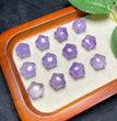 Natural Lavender Amethyst Mini Stars Drilled Beads Charm