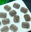 Natural Icy Obsidian Carved Flower Jewelry Charms Beads Pendants