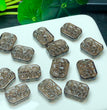 Natural Icy Obsidian Carved Flower Jewelry Charms Beads Pendants