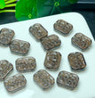 Natural Icy Obsidian Carved Flower Jewelry Charms Beads Pendants