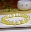 Yellow Selenite Strong Cat Eye Flash Bracelets