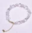 Natural Rainbow Moonstone with Faceted Clear Quartz Designed Bracelets