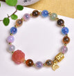 Natural Sugar Agate with Yanyuan Agate Flower Designed Bracelets