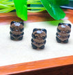 Natural Icy Obsidian Bear with Heart Jewelry Charms Beads Pendants