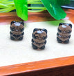 Natural Icy Obsidian Bear with Heart Jewelry Charms Beads Pendants