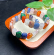 Mixed Crystal Stone Faceted Designed Bangle Bracelets