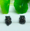 Natural Icy Obsidian Nine Tail Fox Jewelry Charms Beads Pendants