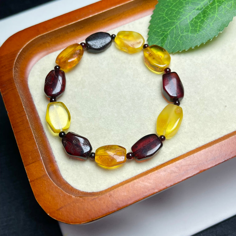 Natural Amber Free Form Bracelet