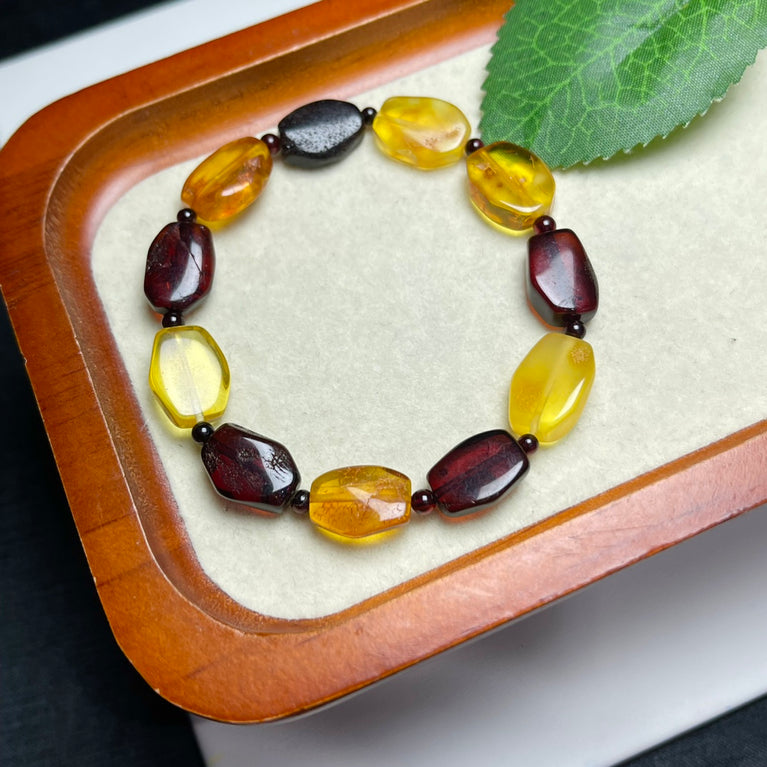 Natural Amber Free Form Bracelet