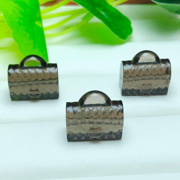 Natural Icy Obsidian Bag Jewelry Charms Beads Pendants