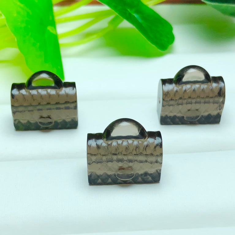 Natural Icy Obsidian Bag Jewelry Charms Beads Pendants