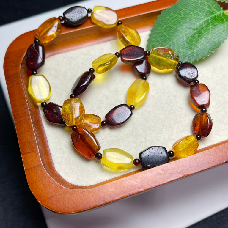 Natural Amber Free Form Bracelet