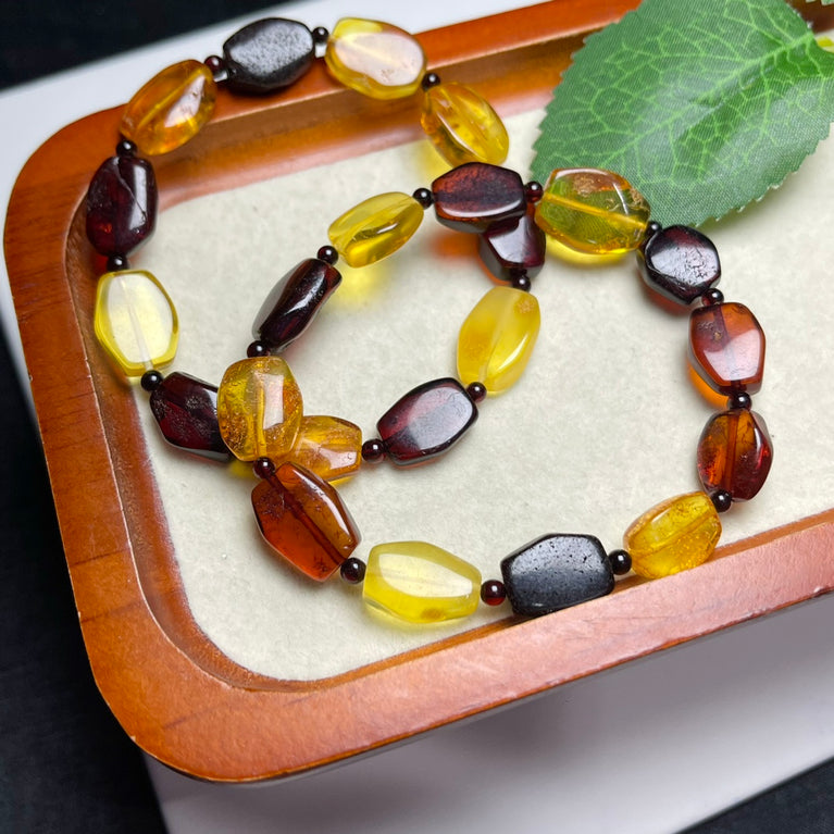 Natural Amber Free Form Bracelet