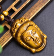 Natural High Quality South African Yellow Tiger Eye Guanyin Kwan Yin Necklace