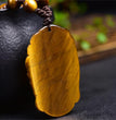 Natural High Quality South African Yellow Tiger Eye Guanyin Kwan Yin Necklace