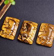 Natural High Quality South African Yellow Tiger Eye Tiger Rectangular Pendant