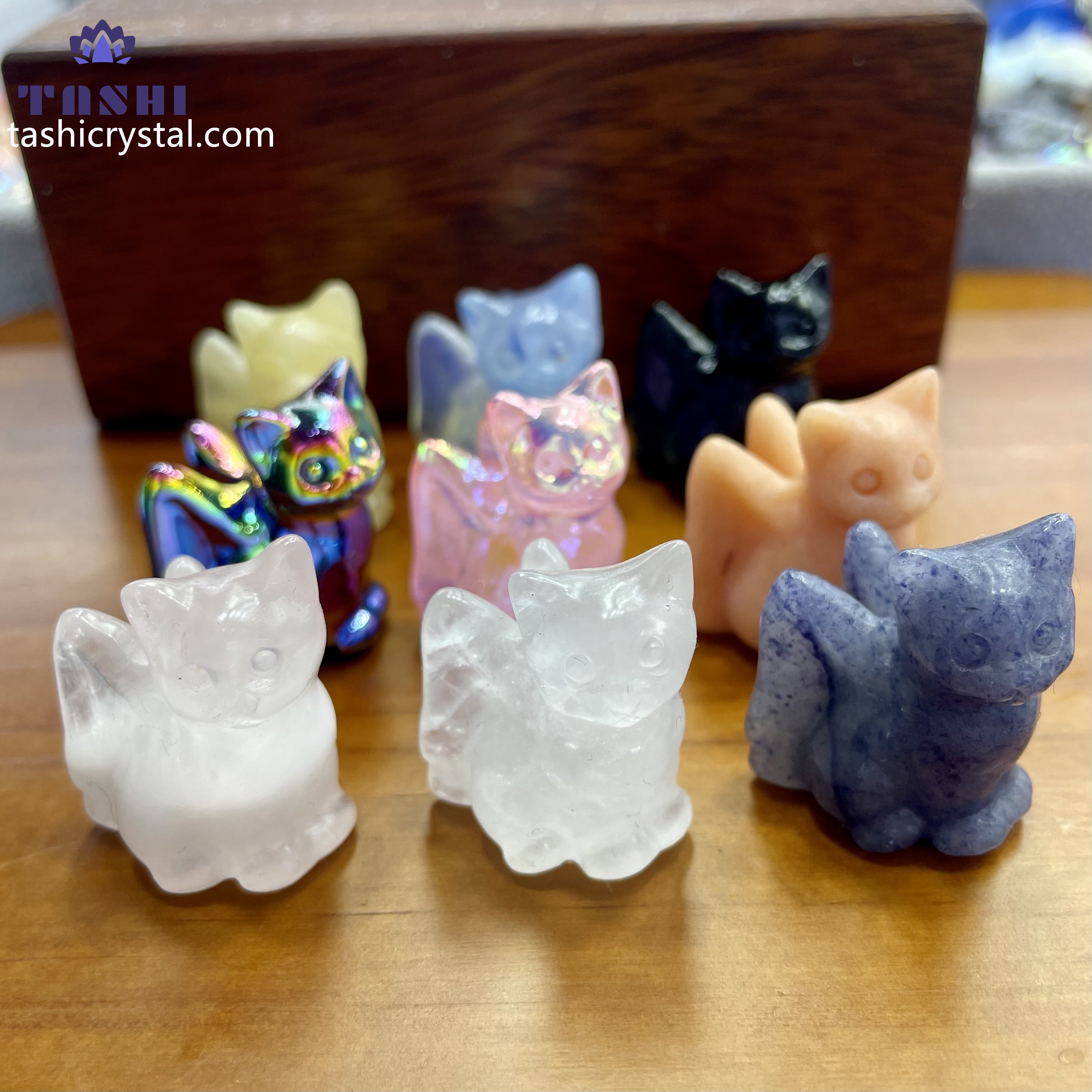 3CM Angel Wing Cat Mini Carving Gift Decor Wholesale