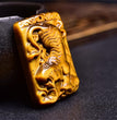 Natural High Quality South African Yellow Tiger Eye Tiger Rectangular Pendant