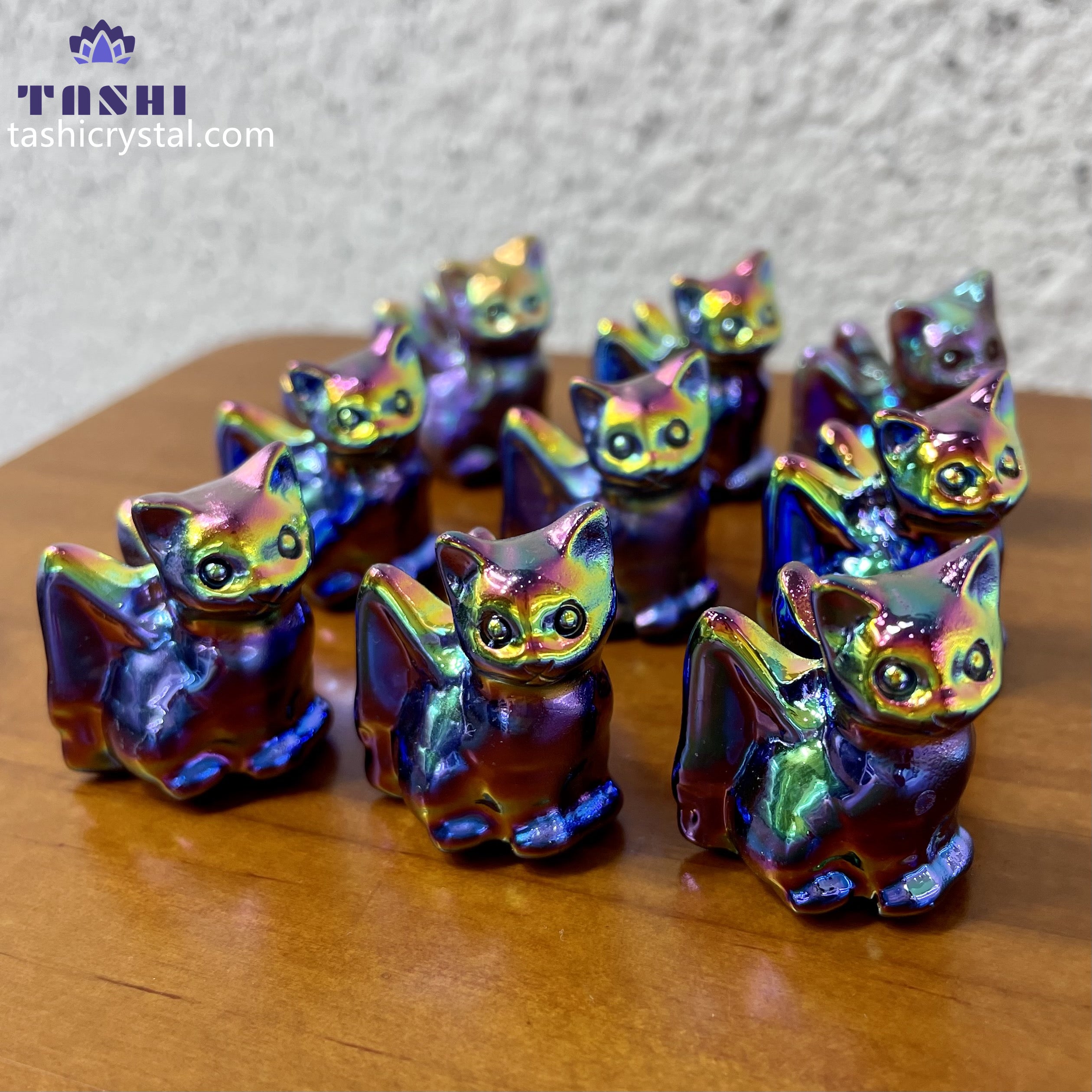 3CM Angel Wing Cat Mini Carving Gift Decor Wholesale