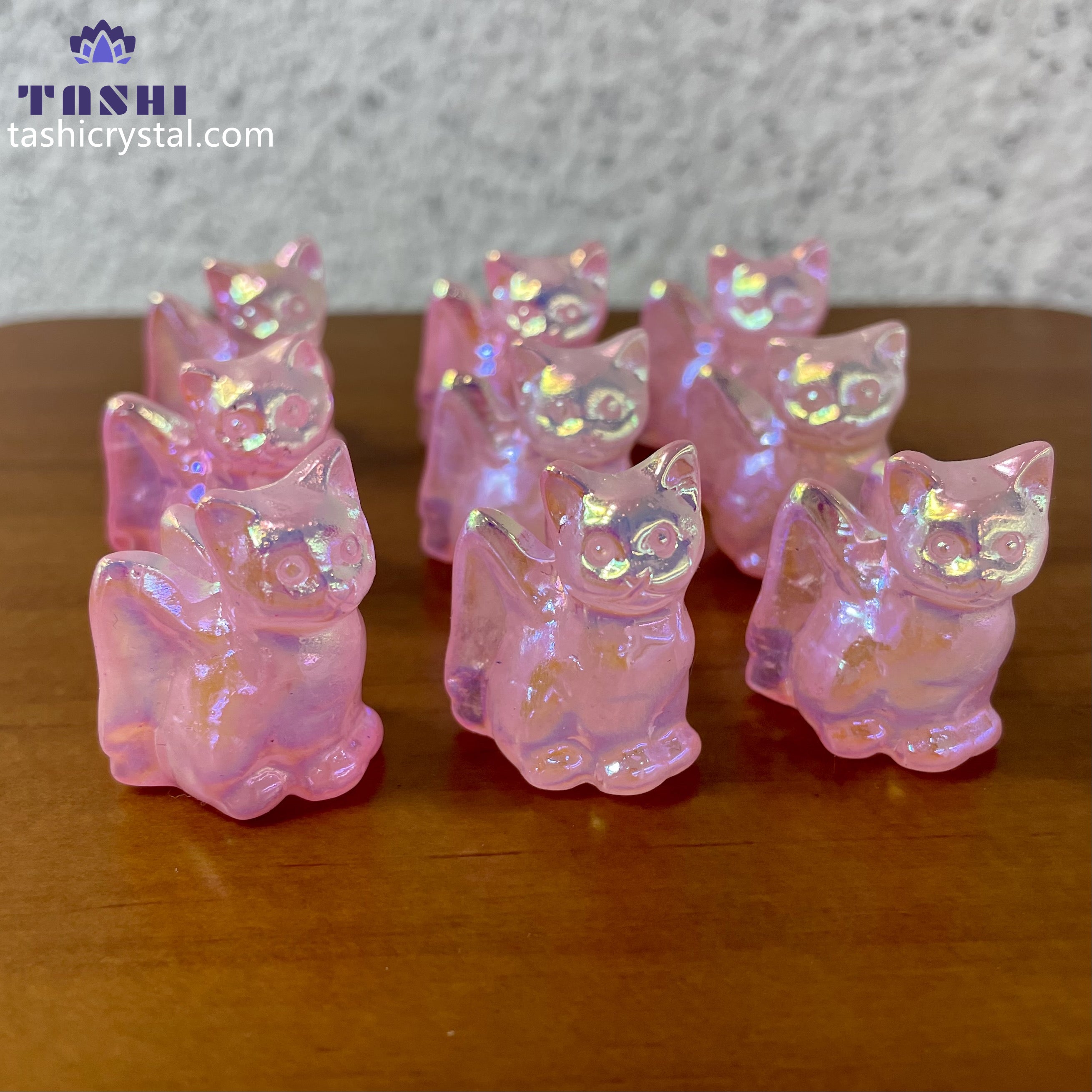 3CM Angel Wing Cat Mini Carving Gift Decor Wholesale