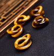 Natural High Quality South African Yellow Tiger Eye Double Circle Pendant