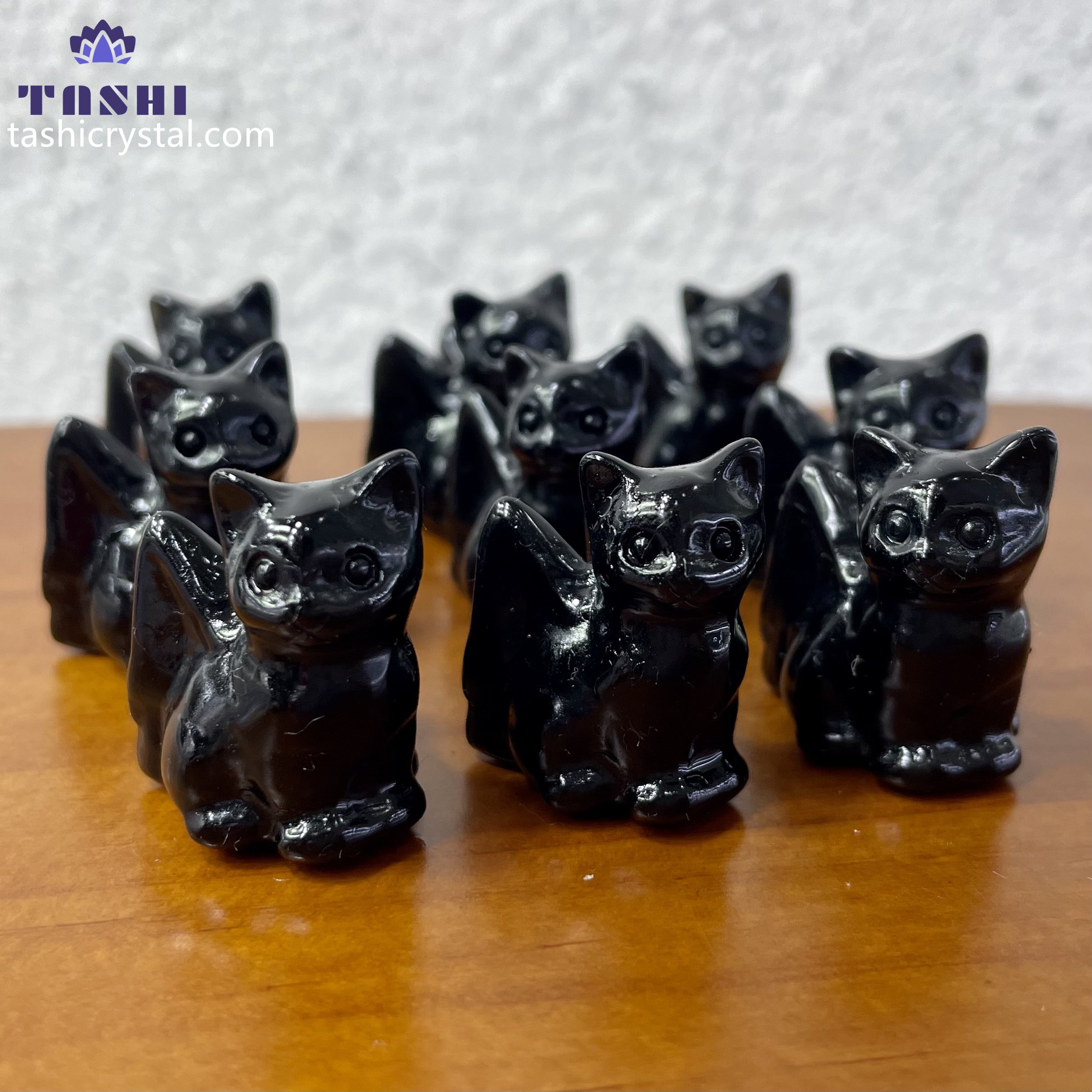 3CM Angel Wing Cat Mini Carving Gift Decor Wholesale