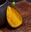 Natural High Quality South African Yellow Tiger Eye Teardrop Pendant