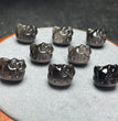 Natural Silver Sheen Obsidian Hello Kitty Head Jewelry Charms Beads Pendants