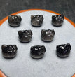 Natural Silver Sheen Obsidian Hello Kitty Head Jewelry Charms Beads Pendants