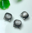 Natural Silver Sheen Obsidian Cat Head Jewelry Charms Beads Pendants