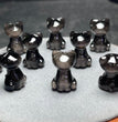 Natural Silver Sheen Obsidian Cat Jewelry Charms Beads Pendants