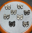 Natural Silver Sheen Obsidian Bow Jewelry Charms Beads Pendants