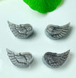 Natural Silver Sheen Obsidian Angel Wing Jewelry Charms Beads Pendants