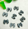 Natural Silver Sheen Obsidian Bow Jewelry Charms Beads Pendants