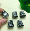 Natural Silver Sheen Obsidian Dancing Lion Jewelry Charms Beads Pendants