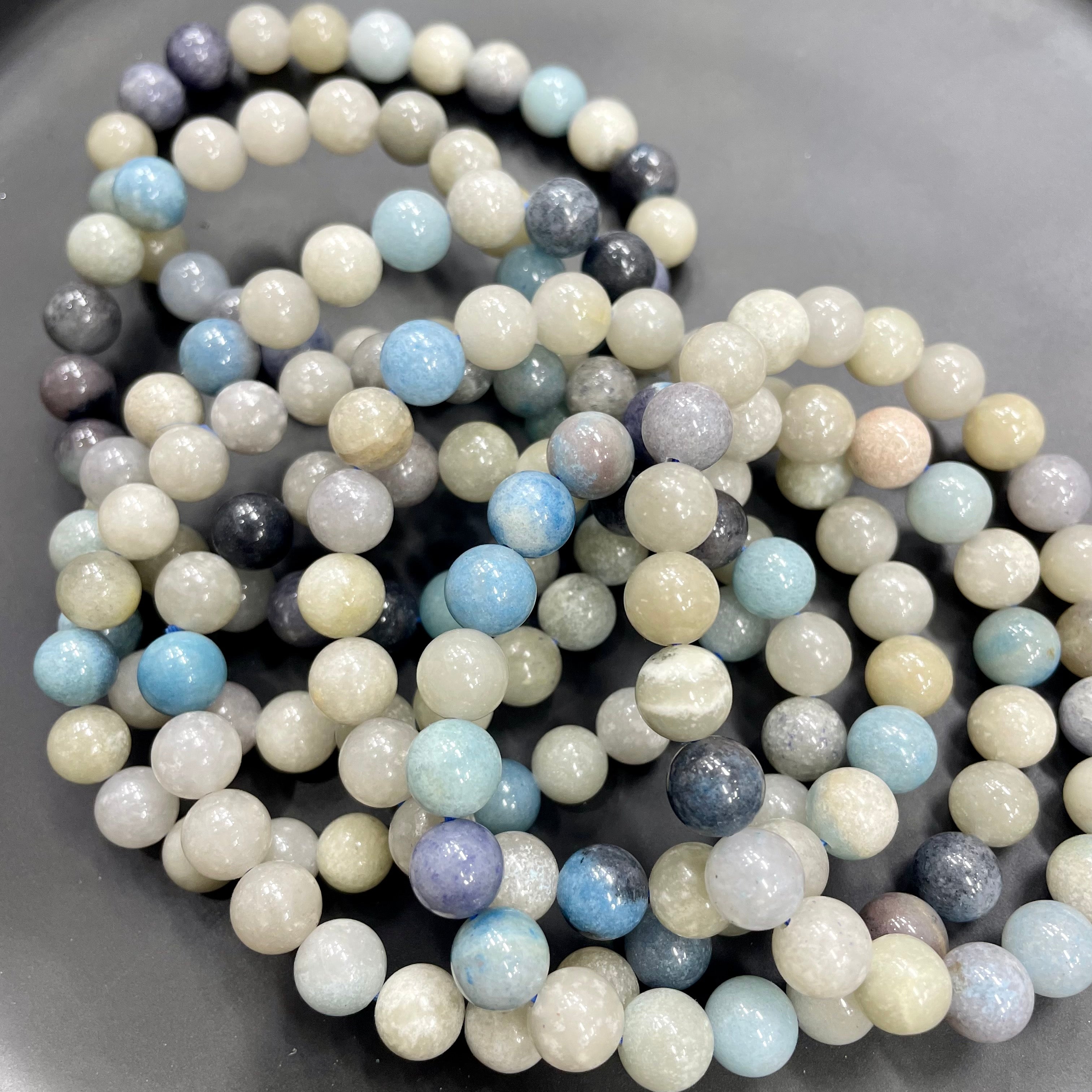 8mm Trolleite Bracelets Round Beaded Bracelets Stretch Beads