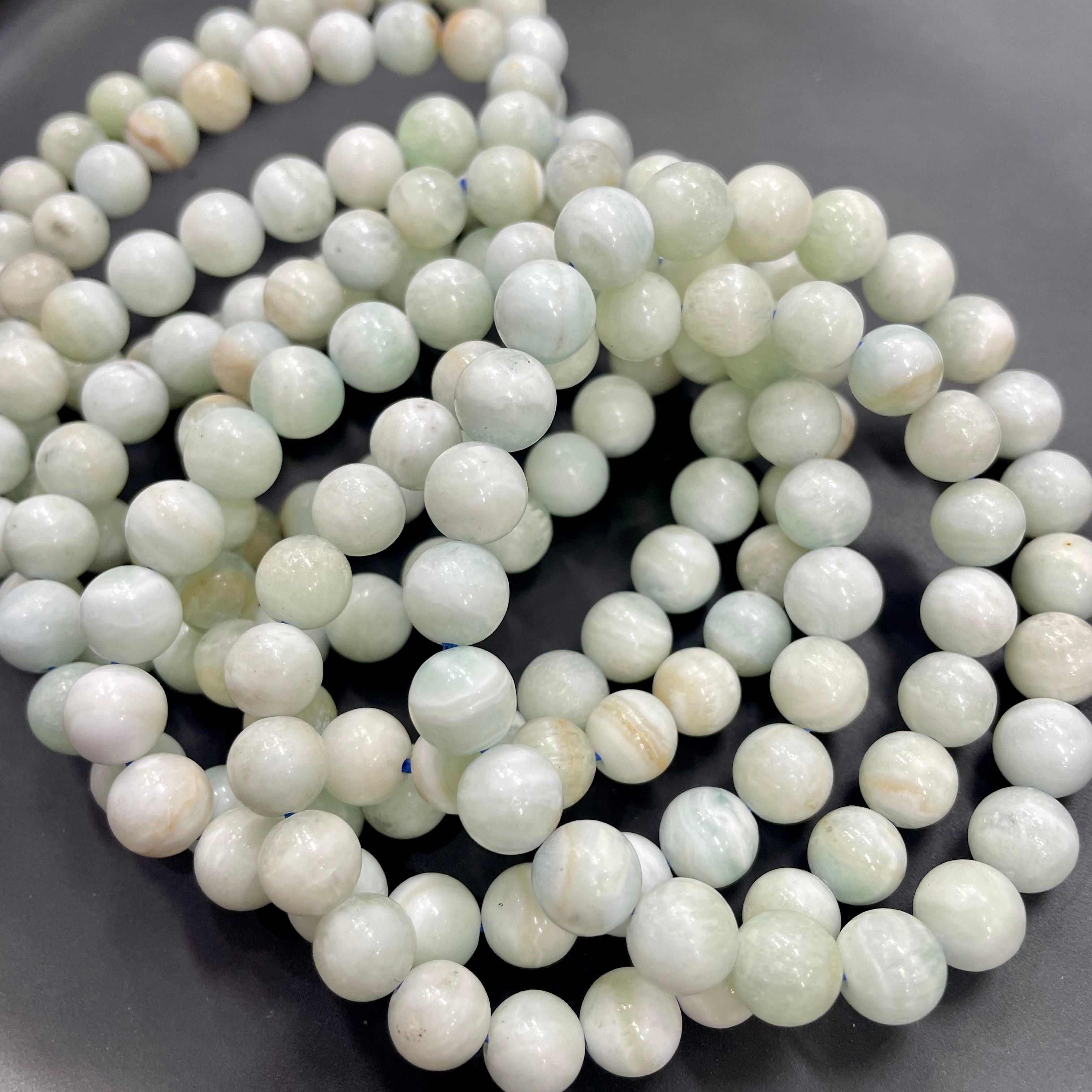 8mm Hemimorphite Bracelets Round Beaded Bracelets Stretch Beads