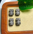 Natural Silver Sheen Obsidian Owl Jewelry Charms Beads Pendants