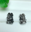 Natural Silver Sheen Obsidian Dragon Jewelry Charms Beads Pendants